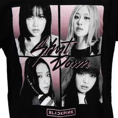 Band Merchandise Blackpink Shut Down Photo Grid T-Shirt - Image 3