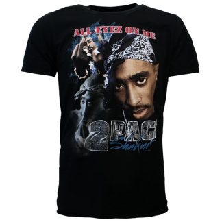 Band Merchandise 2PAC Tupac Shakur All Eyez On Me T-Shirt Black