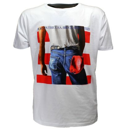 Band Merchandise Bruce Springsteen Born In The USA T-Shirt White