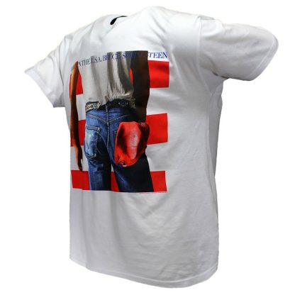 Band Merchandise Bruce Springsteen Born In The USA T-Shirt White - Image 2