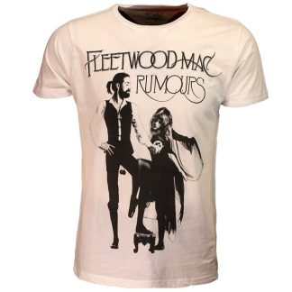 Band Merchandise Fleetwood Mac Rumors Black on White T-Shirt