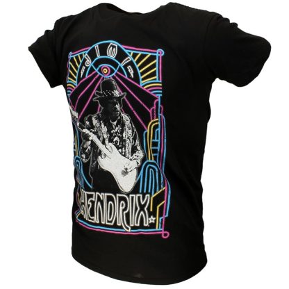 Band Merchandise Jimi Hendrix Electric Ladyland Neon T-Shirt - Image 2