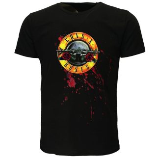 Band Merchandise Guns N' Roses Classic Logo With Blood T-Shirt