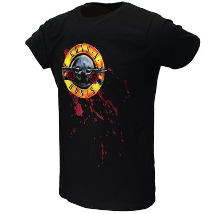 Band Merchandise Guns N' Roses Classic Logo With Blood T-Shirt - Image 2