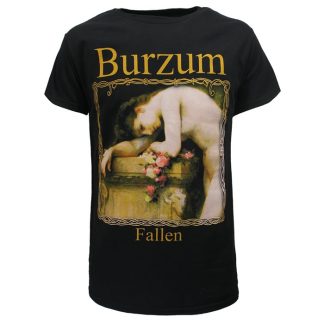 Band Merchandise Burzum Fallen Album Cover T-Shirt Black