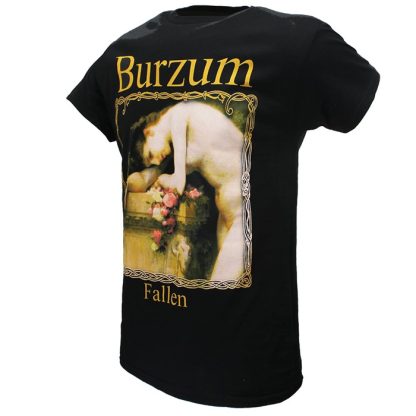 Band Merchandise Burzum Fallen Album Cover T-Shirt Black - Image 2
