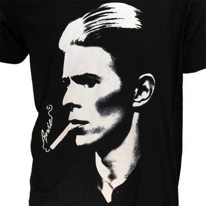 Band Merchandise David Bowie Smoke Portrait T-Shirt - Image 2