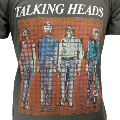 Band Merchandise Talking Heads Pixel Portrait T-Shirt - Image 4