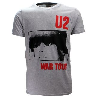 Band Merchandise U2 Official War Tour T-Shirt Grey