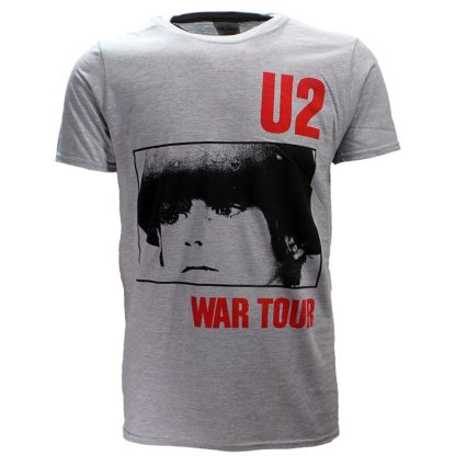 Band Merchandise U2 Official War Tour T-Shirt Grey