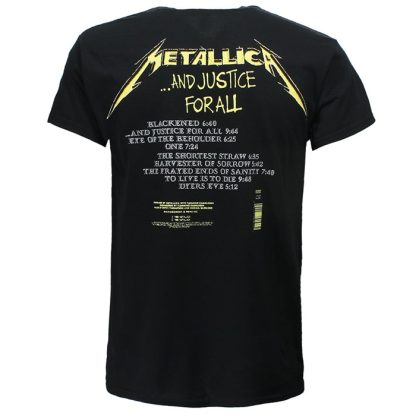 Band Merchandise Metallica And Justice For All Tracks T-Shirt - Image 3