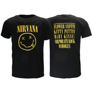 Band Merchandise Nirvana Flower Sniffin T-Shirt