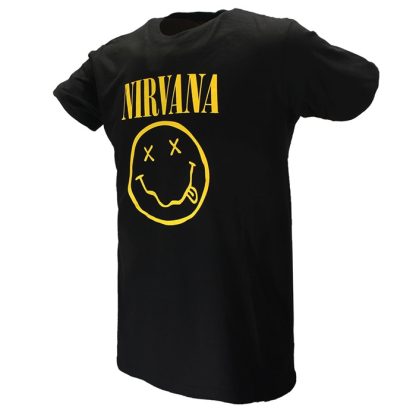 Band Merchandise Nirvana Flower Sniffin T-Shirt - Image 2