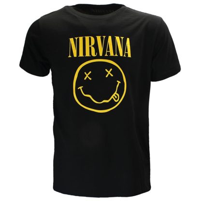 Band Merchandise Nirvana Flower Sniffin T-Shirt - Image 4