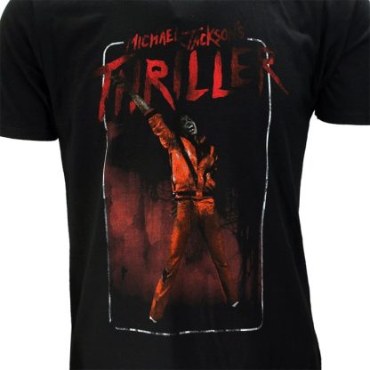 Band Merchandise Michael Jackson Thriller White Red Suit T-Shirt - Image 3