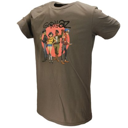 Band Merchandise Gorillaz Group Circle Rise T-Shirt - Image 2