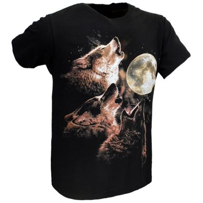 Wolf Pack Howling At Full Moon T-Shirt - Image 6