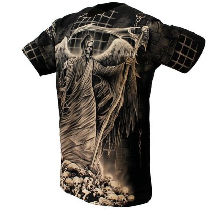 Rock Eagle Biker Imprisoned Angel Of Death T-Shirt Black / Grey - Officially Licensed - Image 4