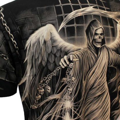 Rock Eagle Biker Imprisoned Angel Of Death T-Shirt Black / Grey - Officially Licensed - Image 5