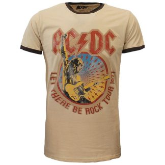 Band Merchandise AC/DC Let There Be Rock Tour 1977 Ringer T-Shirt