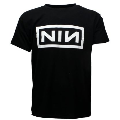Band Merchandise Nine Inch Nails Logo Band T-Shirt Black