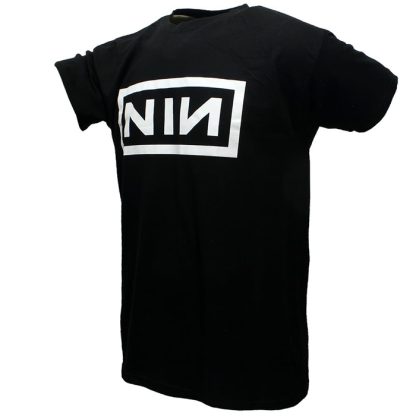 Band Merchandise Nine Inch Nails Logo Band T-Shirt Black - Image 2