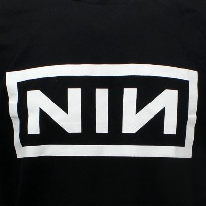 Band Merchandise Nine Inch Nails Logo Band T-Shirt Black - Image 3
