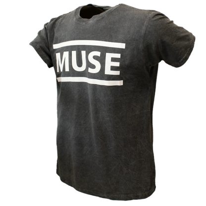 Band Merchandise Muse Wash Collection Logo T-Shirt - Image 2