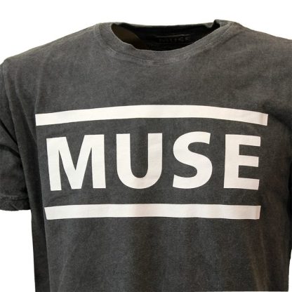 Band Merchandise Muse Wash Collection Logo T-Shirt - Image 3