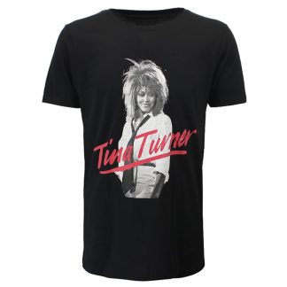 Band Merchandise Tina Turner Photo Pose Red Logo T-Shirt