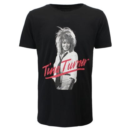 Band Merchandise Tina Turner Photo Pose Red Logo T-Shirt