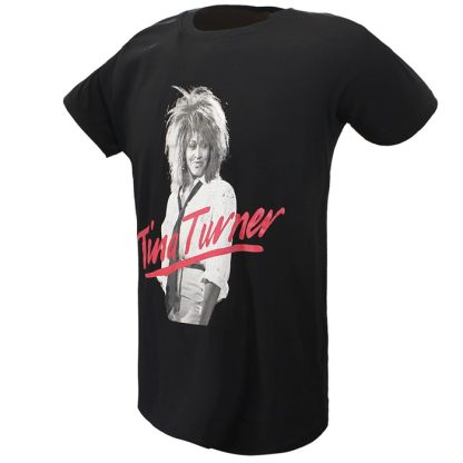 Band Merchandise Tina Turner Photo Pose Red Logo T-Shirt - Image 2