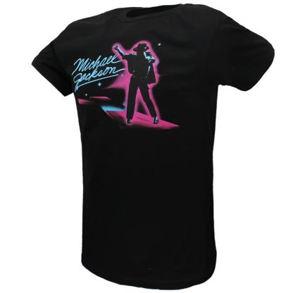 Band Merchandise Michael Jackson King Of Pop Neon Dance T-Shirt - Image 2