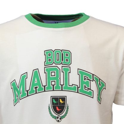 Band Merchandise Bob Marley University Crest Three Little Birds T-Shirt - Image 3
