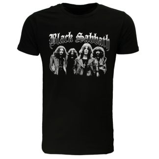 Band Merchandise Black Sabbath Black White Photo T-Shirt