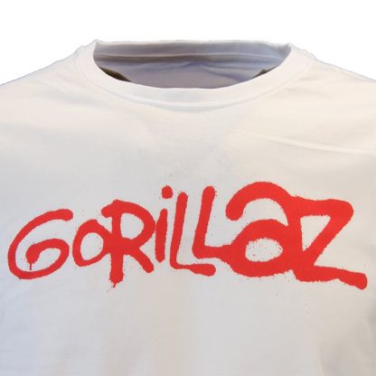 Band Merchandise Gorillaz White Tee Logo T-Shirt - Image 2