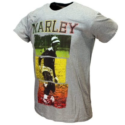Band Merchandise Bob Marley Playing Football T-Shirt - Image 2