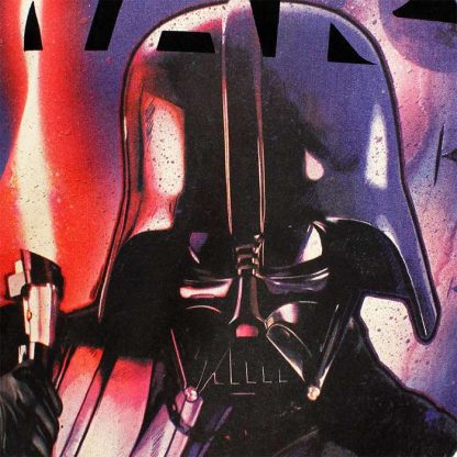 Star Wars Star Wars Vintage Poster Darth Vader T-Shirt Black/Purple - Image 3