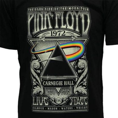 Band Merchandise Pink Floyd Carnegie Hall Live Poster T-Shirt - Image 3