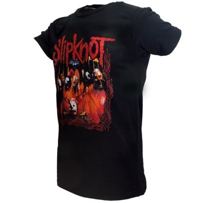 Band Merchandise Slipknot Group Photo Band T-Shirt Black - Image 2