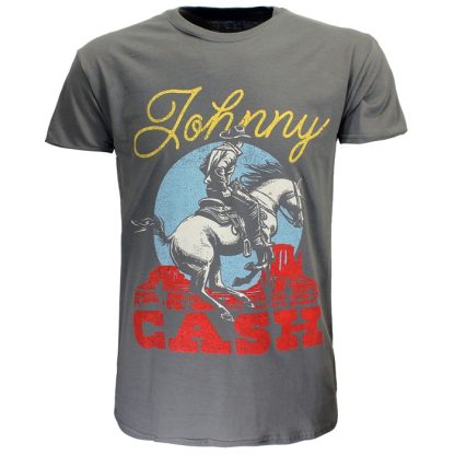 Band Merchandise Johnny Cash Galloping Horse T-shirt - Image 2