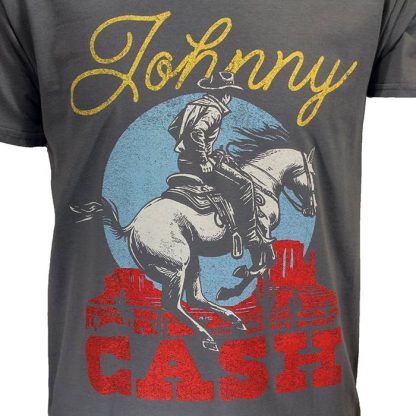 Band Merchandise Johnny Cash Galloping Horse T-shirt - Image 3