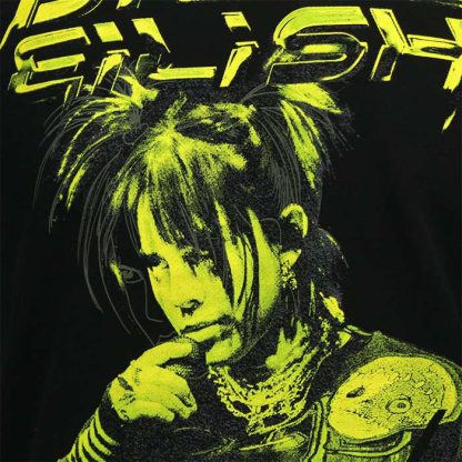 Band Merchandise Billie Eilish Illustrated T-Shirt - Image 4