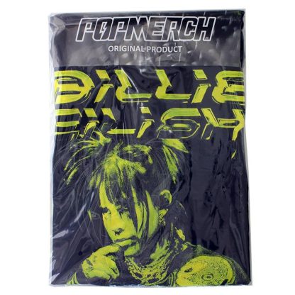 Band Merchandise Billie Eilish Illustrated T-Shirt - Image 5