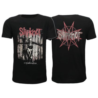 Band Merchandise Slipknot The Gray Chapter Album Design T-Shirt