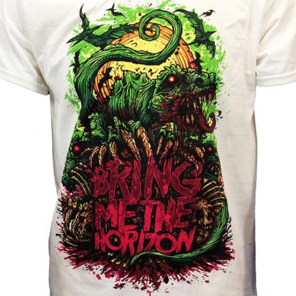 Band Merchandise Bring Me The Horizon Dinosaur T-Shirt - Image 3