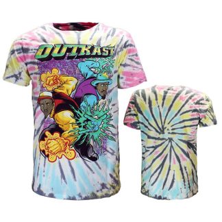 Band Merchandise OutKast Superheroes Dip Dye T-Shirt