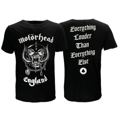 Band Merchandise Motorhead England Back Print Official Band T-Shirt
