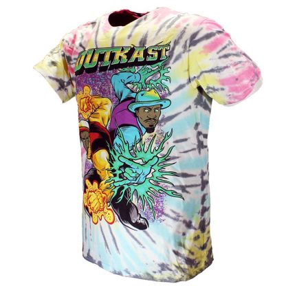 Band Merchandise OutKast Superheroes Dip Dye T-Shirt - Image 2