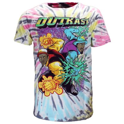 Band Merchandise OutKast Superheroes Dip Dye T-Shirt - Image 4